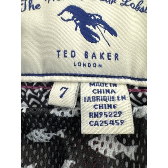 Ted Baker London Men's 7 = US 40 Basket Lined Swim Trunks Pink Geometric EUC - Picture 10 of 16